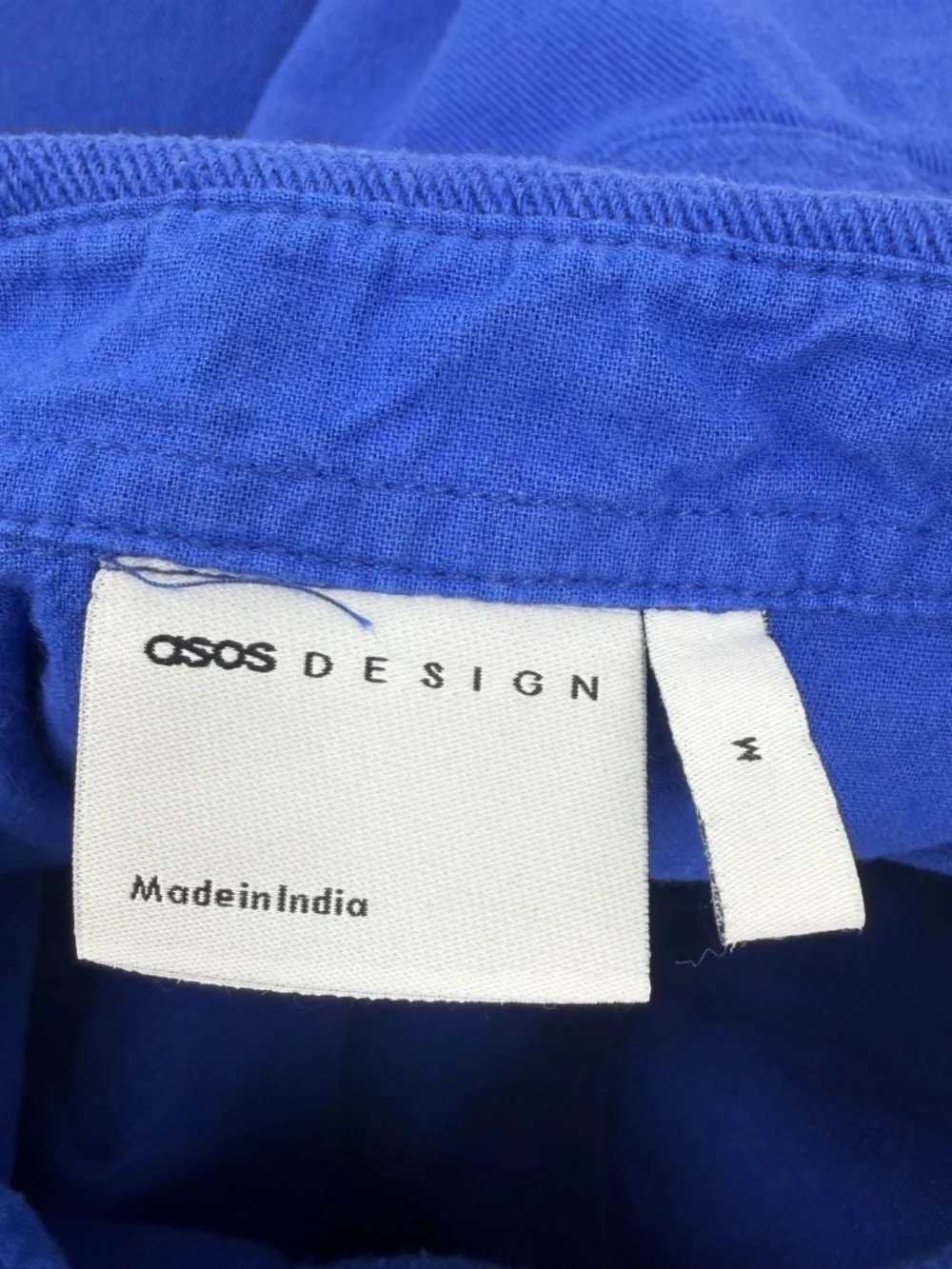 Asos Jacket Men Medium Blue Canvas Button Up Long Sleeve Shirt 90s Hiphop Y2K